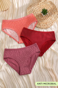 Zivame Low Rise Full Coverage Bikini Panty (Pack of 3) - Multicolor — thumbnail 1